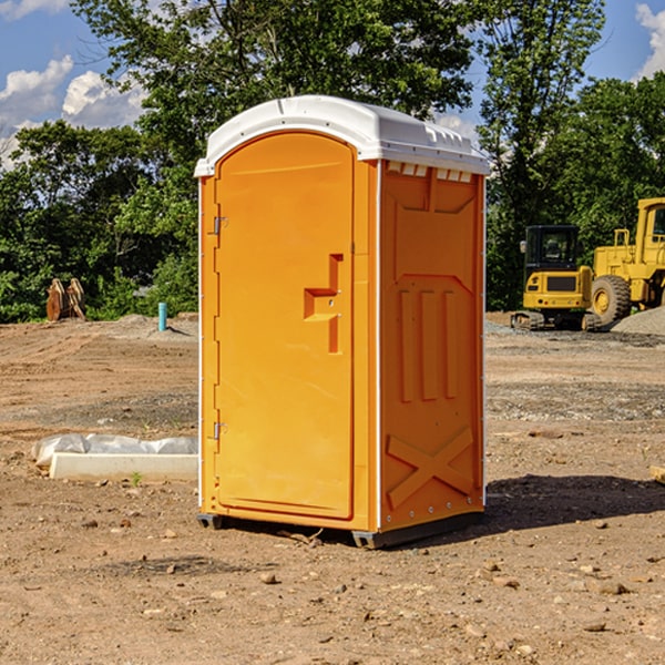 can i customize the exterior of the porta potties with my event logo or branding in Meadow Bridge WV